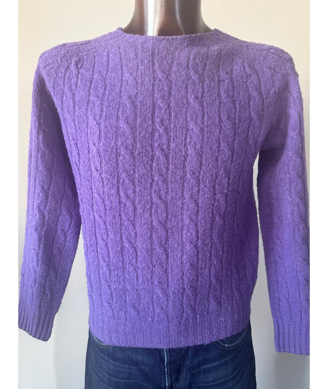 POLO RALPH LAUREN Фиолетовый шерстяной джемпер / свитер, фото 4
