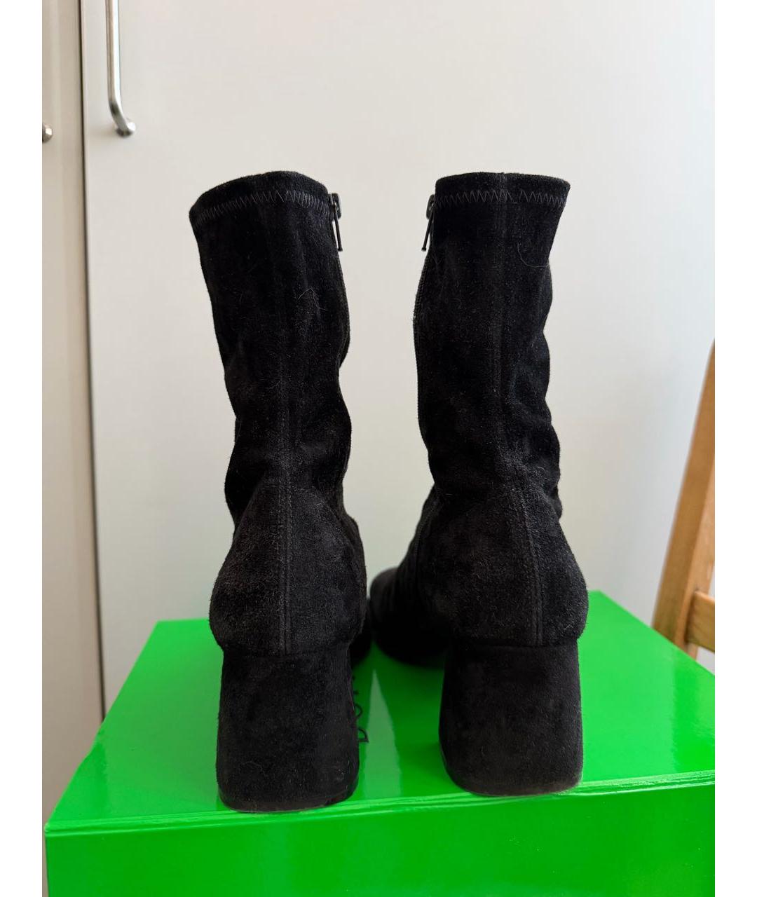 DRIES VAN NOTEN Черные замшевые ботильоны, фото 3