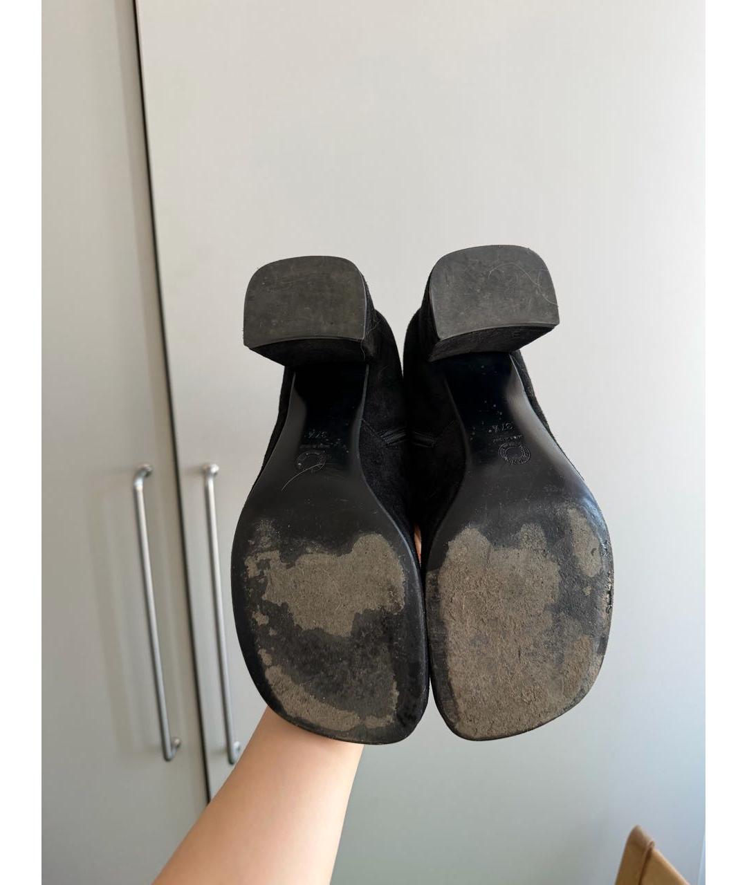 DRIES VAN NOTEN Черные замшевые ботильоны, фото 5