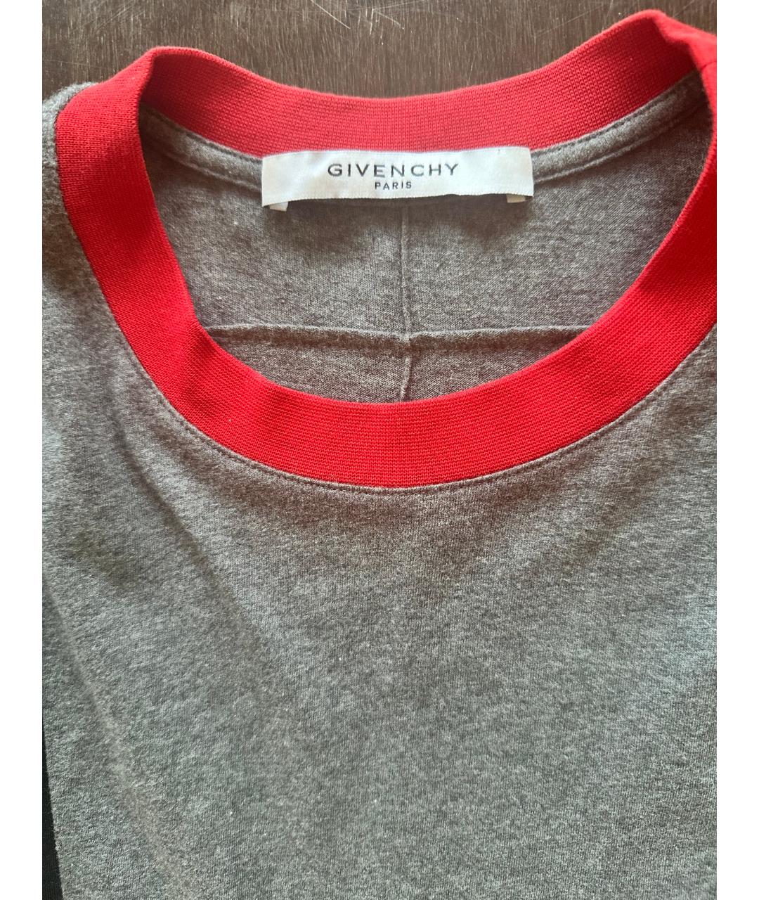 GIVENCHY Серая хлопковая футболка, фото 3