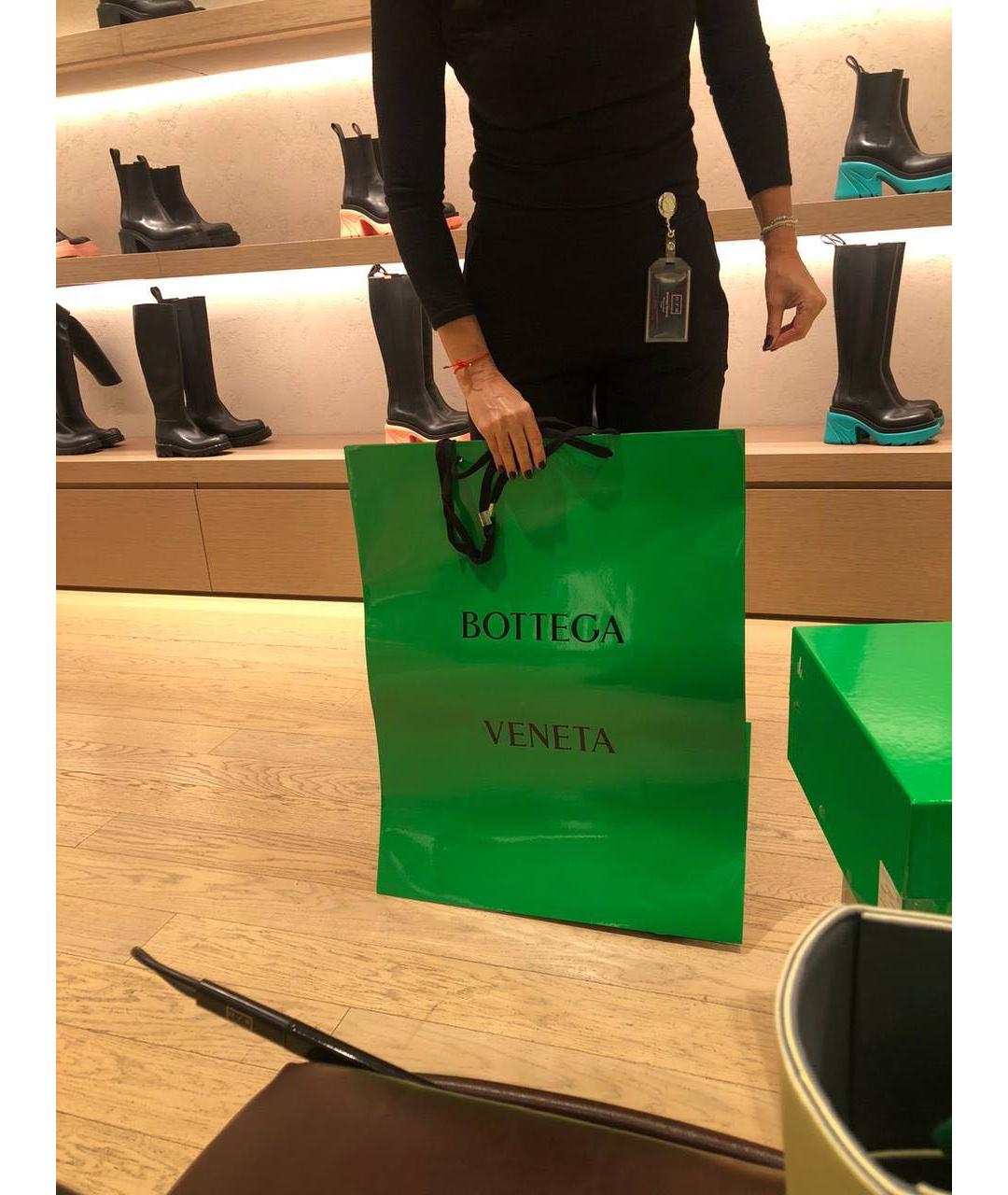 BOTTEGA VENETA Черные кожаные полусапоги, фото 3