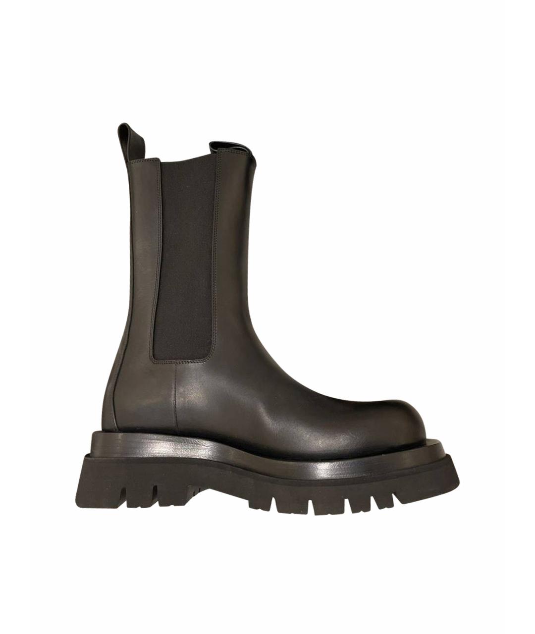 BOTTEGA VENETA Черные кожаные полусапоги, фото 1