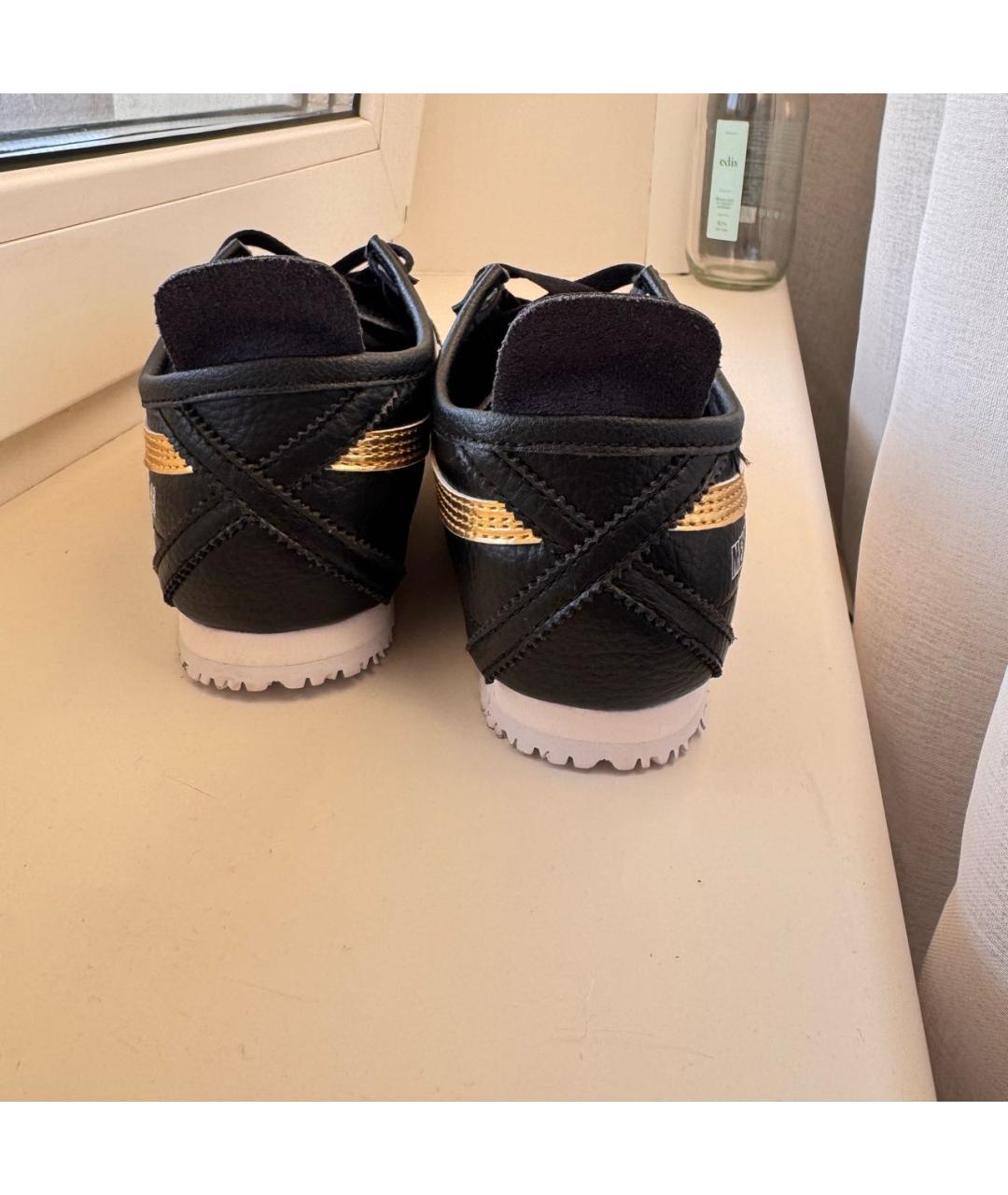 ONITSUKA TIGER Черные кеды из искусственной кожи, фото 4