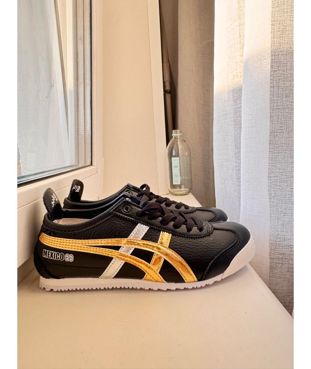 ONITSUKA TIGER Черные кеды из искусственной кожи, фото 5