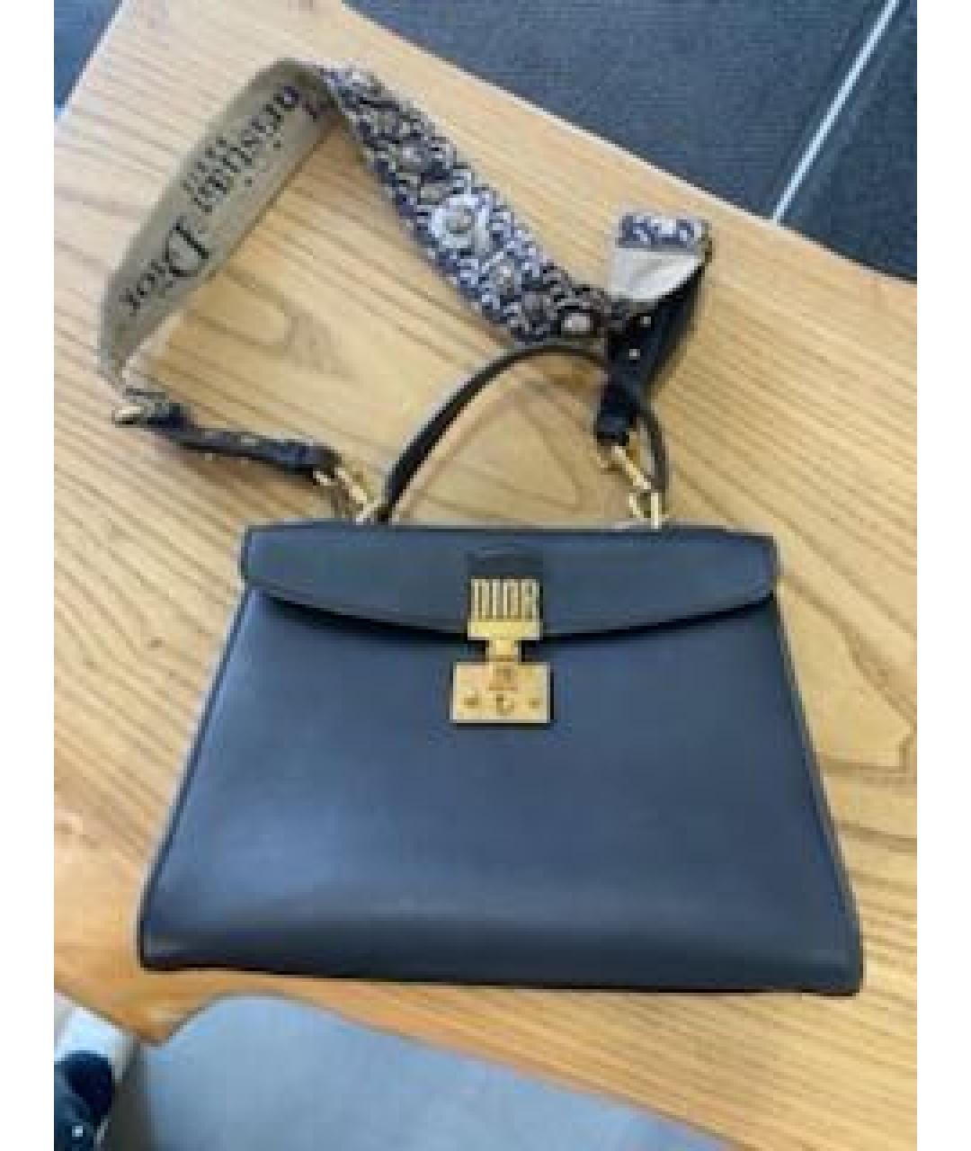 CHRISTIAN DIOR Антрацитовая кожаная сумка тоут, фото 4
