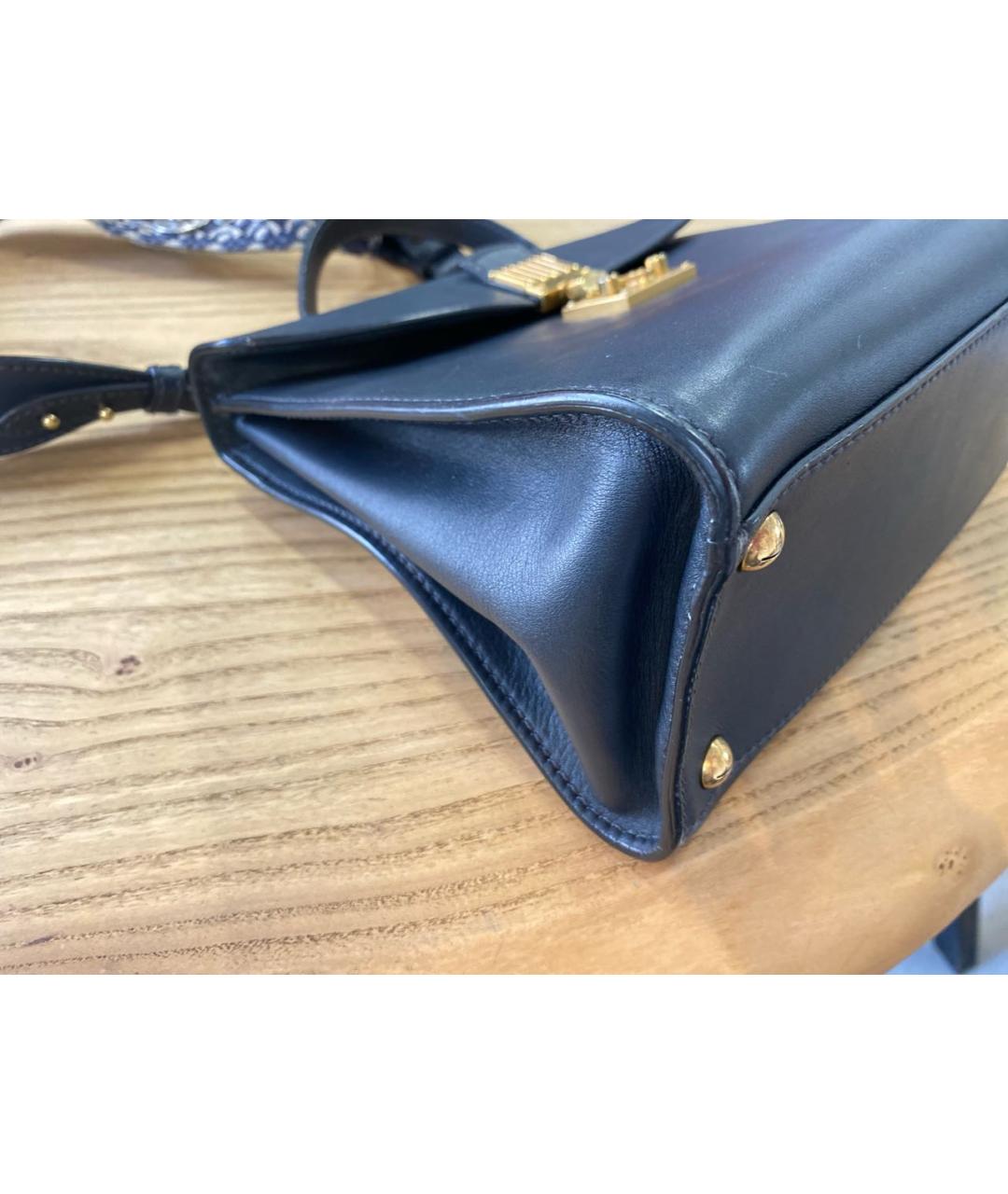CHRISTIAN DIOR Антрацитовая кожаная сумка тоут, фото 7