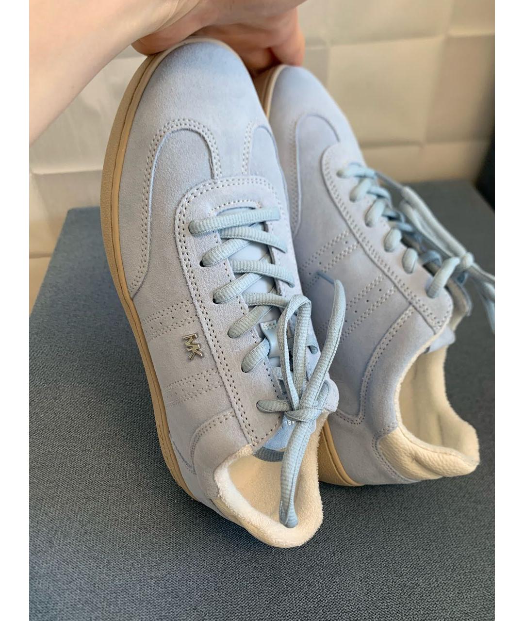 MICHAEL KORS Голубые замшевые кеды, фото 6