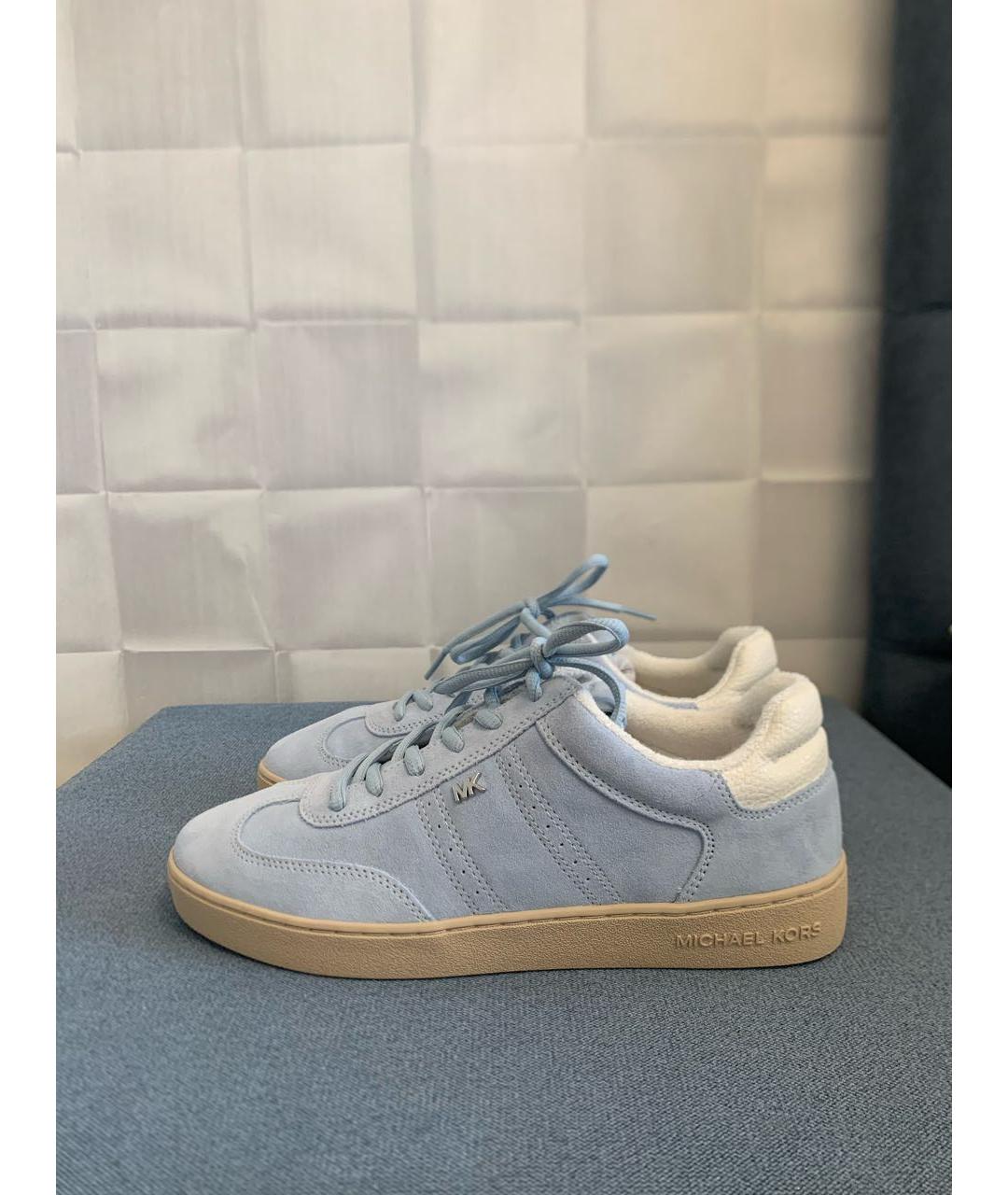 MICHAEL KORS Голубые замшевые кеды, фото 8