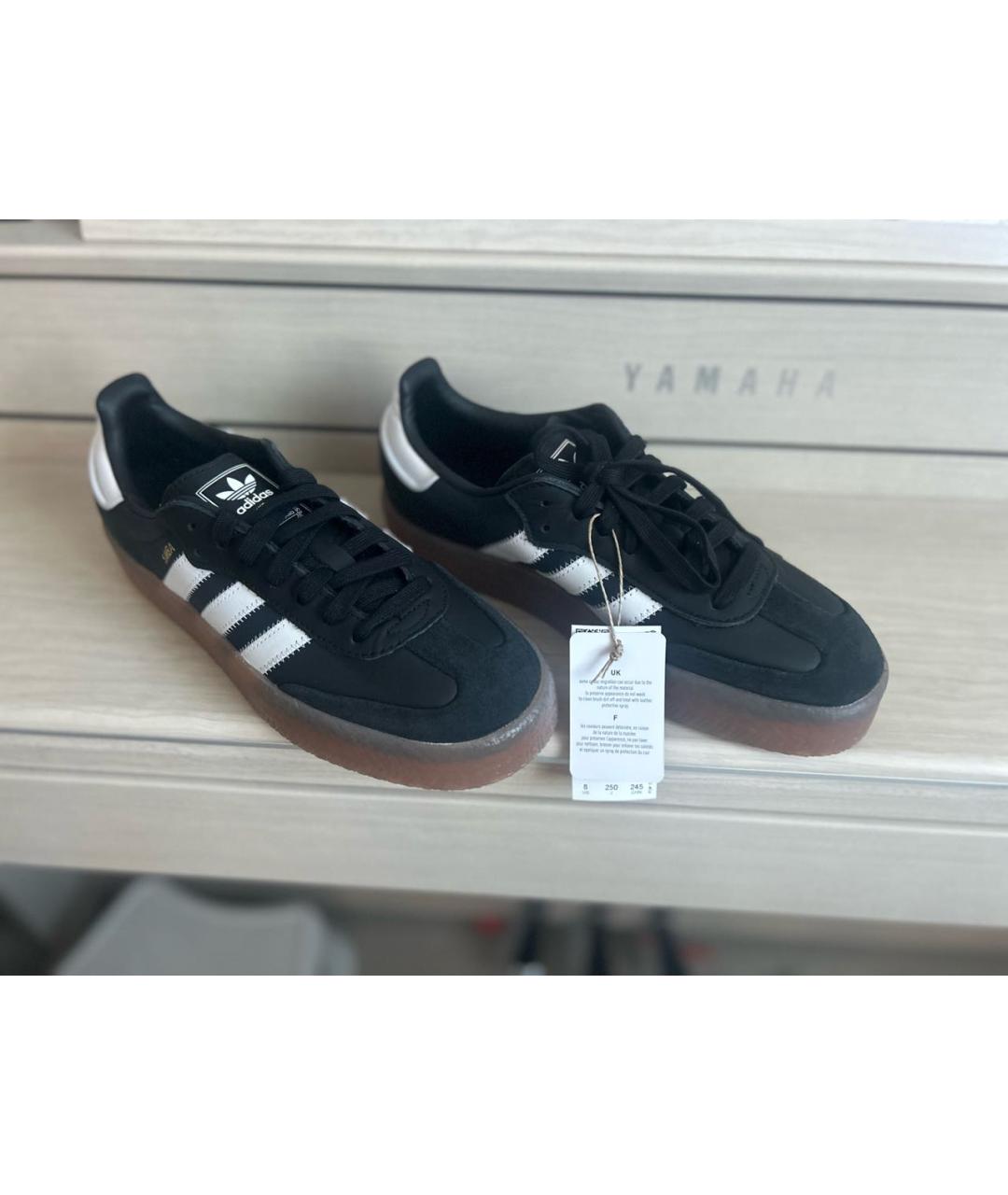 ADIDAS Черные кожаные кеды, фото 8