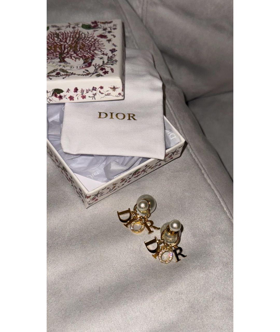 CHRISTIAN DIOR Золотые серьги, фото 2