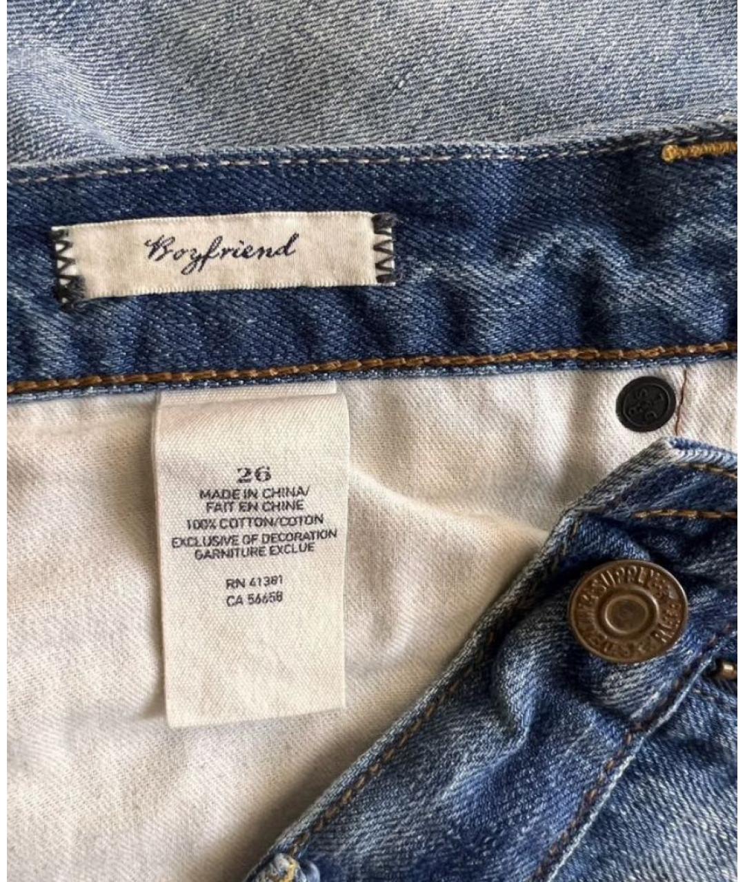 RALPH LAUREN Темно-синие хлопковые прямые джинсы, фото 5