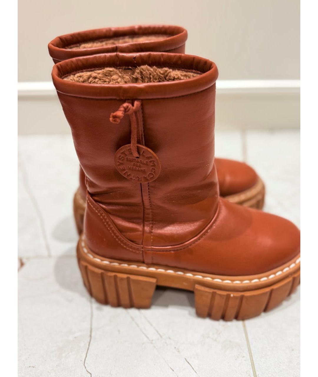 STELLA MCCARTNEY Коричневые ботинки из искусственной кожи, фото 5