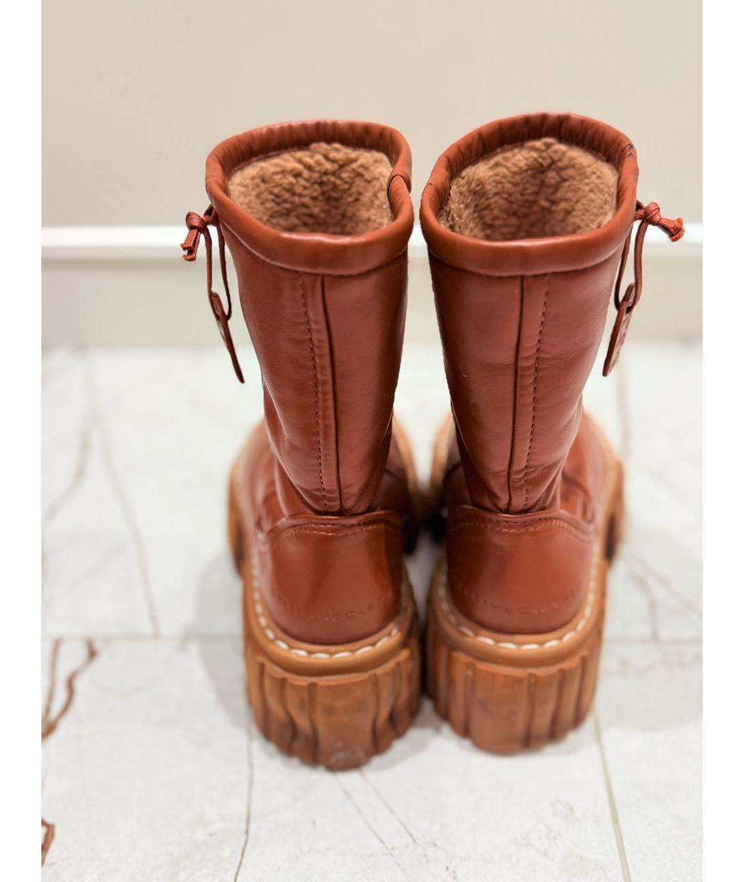 STELLA MCCARTNEY Коричневые ботинки из искусственной кожи, фото 4