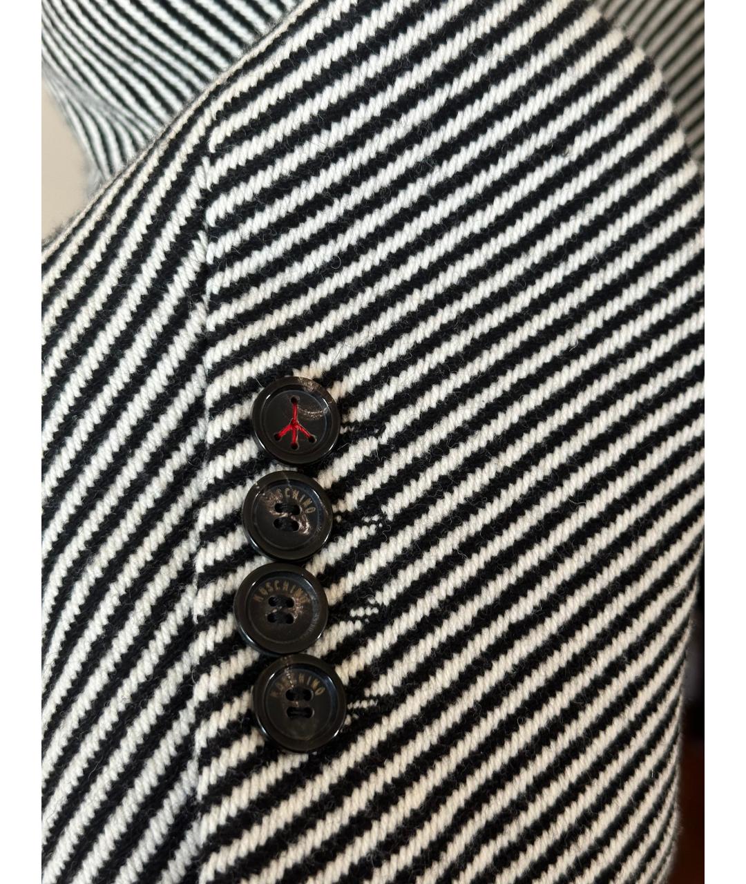 MOSCHINO Черное шерстяное пальто, фото 4