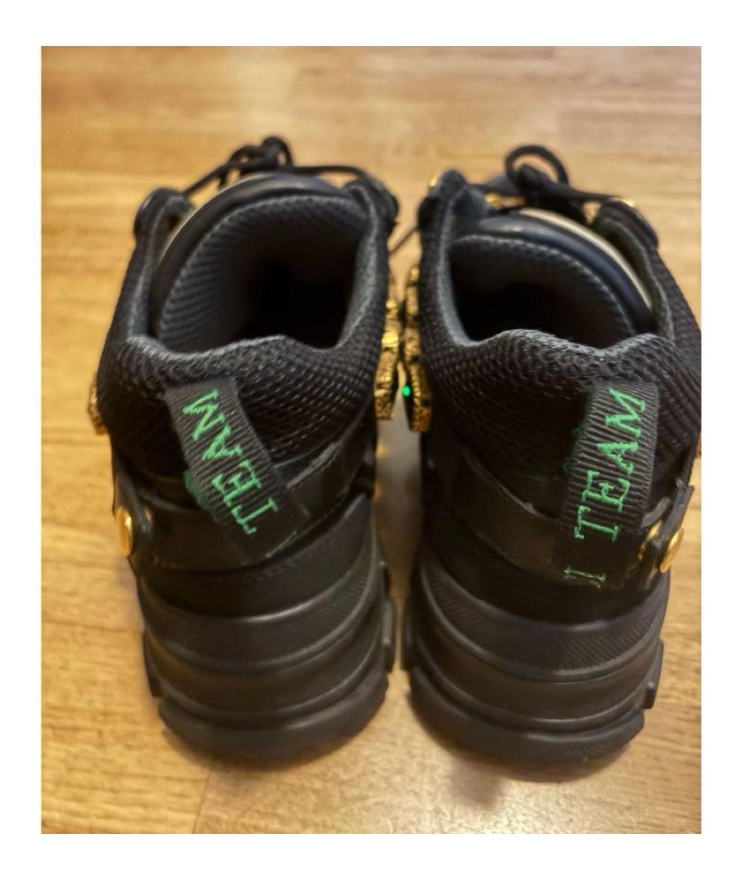 GUCCI Черные текстильные кроссовки, фото 4