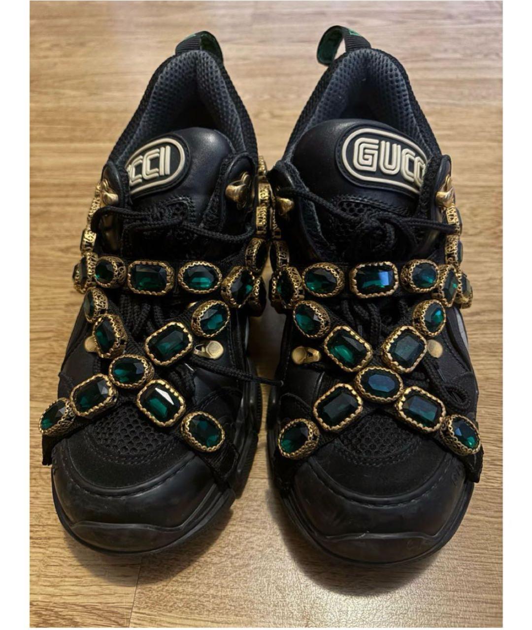 GUCCI Черные текстильные кроссовки, фото 2