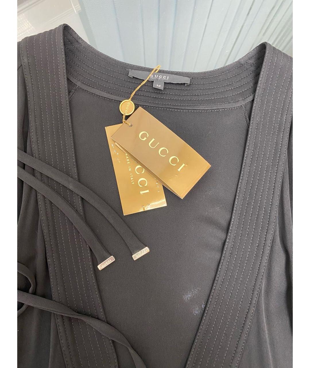 GUCCI Черное вискозное платье, фото 3