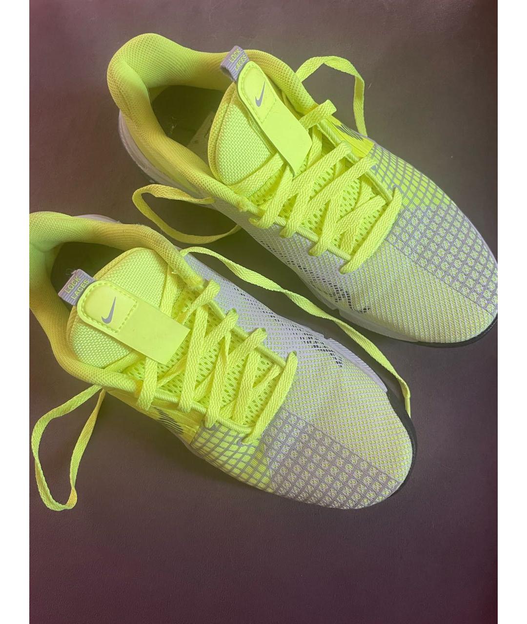 NIKE Салатовые текстильные кроссовки, фото 3