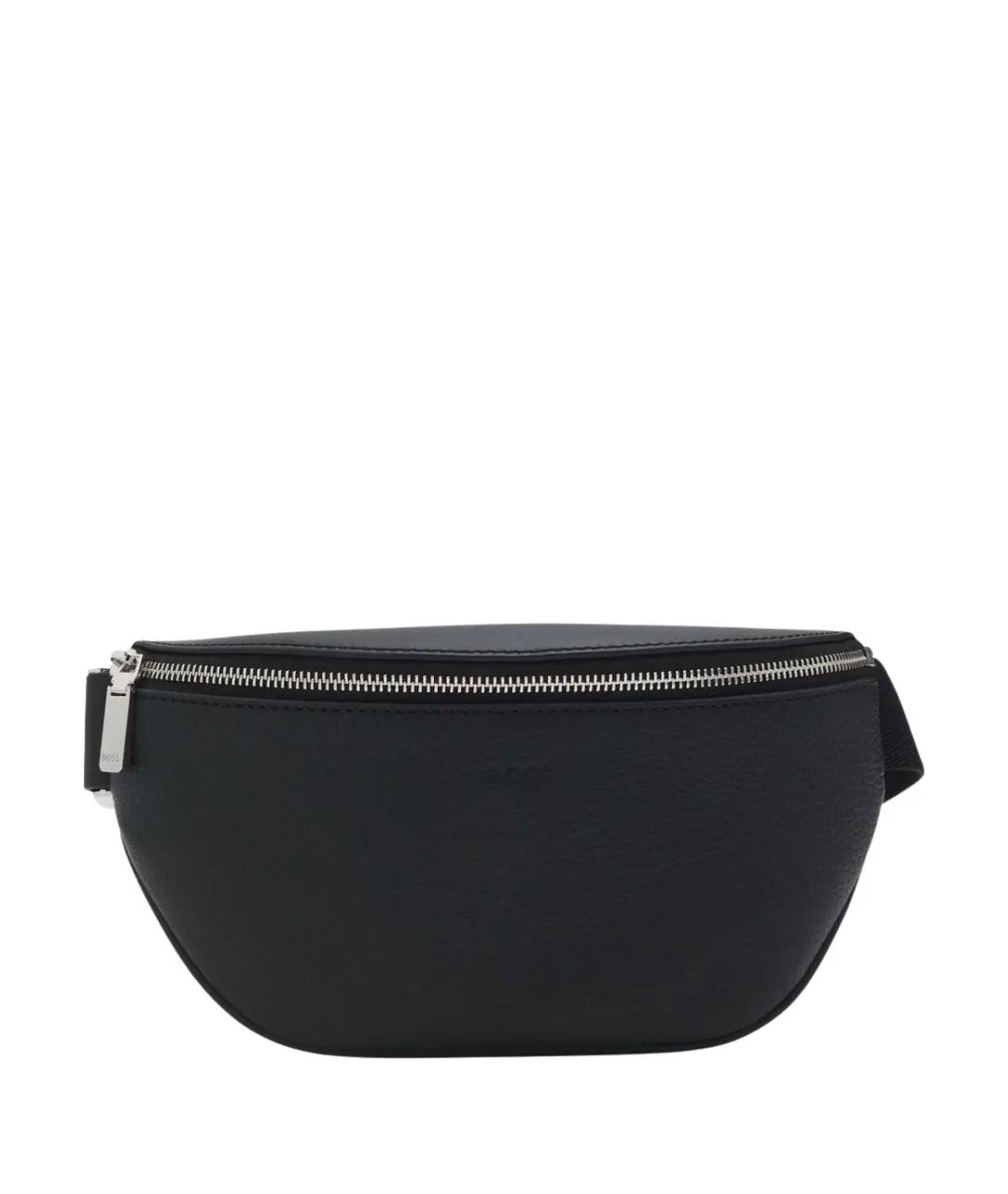 HUGO BOSS Черная кожаная поясная сумка, фото 8