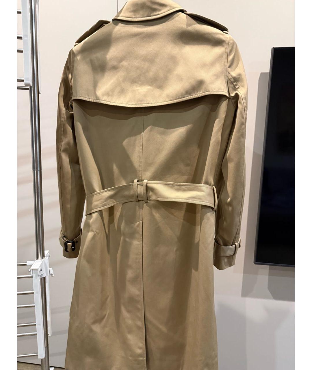 SAINT LAURENT Бежевый хлопковый тренч/плащ, фото 2
