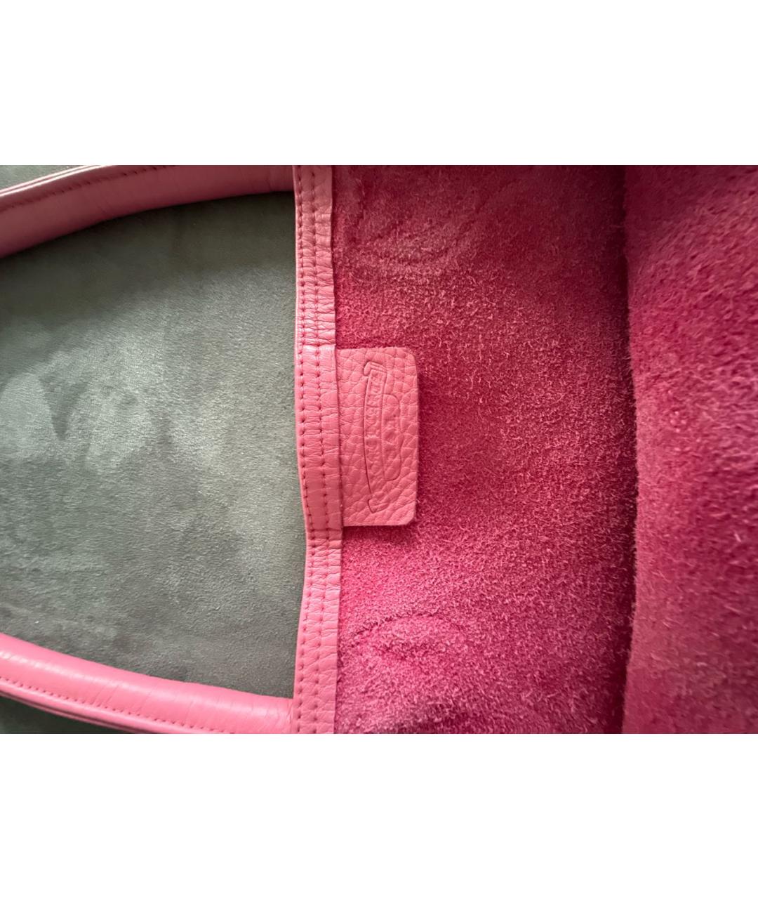 CHROME HEARTS Розовая кожаная сумка тоут, фото 3