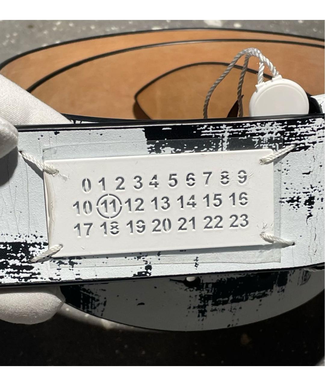 MAISON MARGIELA Белый кожаный ремень, фото 3