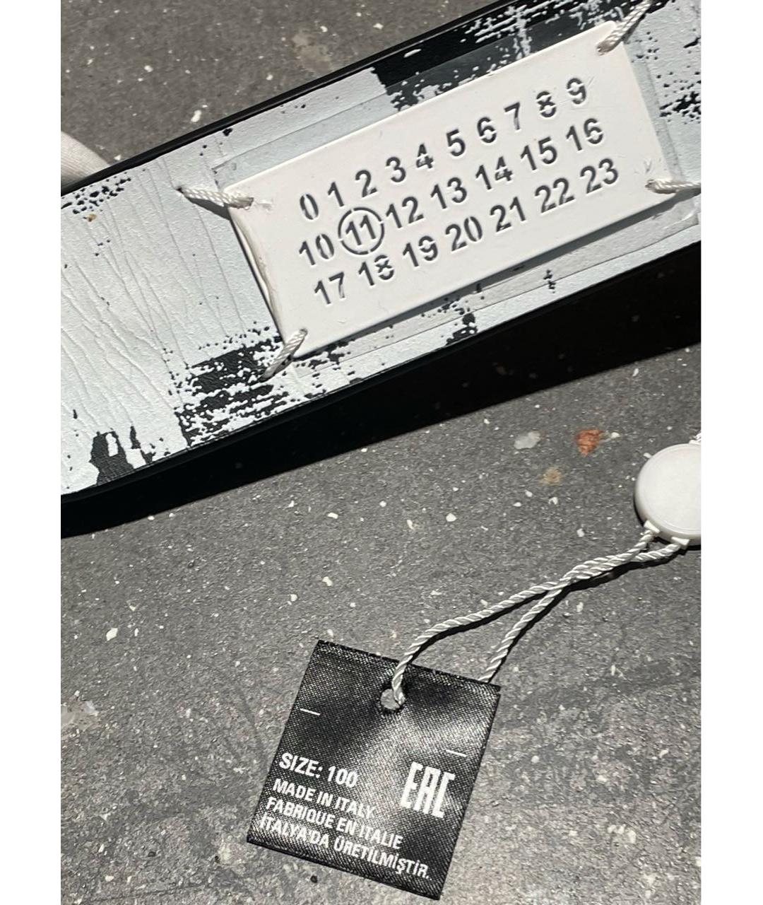 MAISON MARGIELA Белый кожаный ремень, фото 8