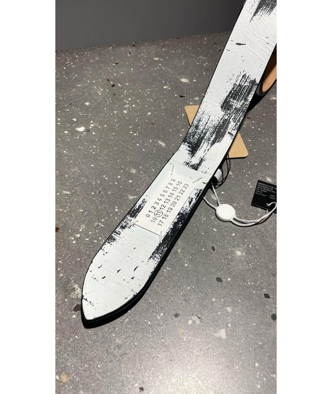 MAISON MARGIELA Белый кожаный ремень, фото 4