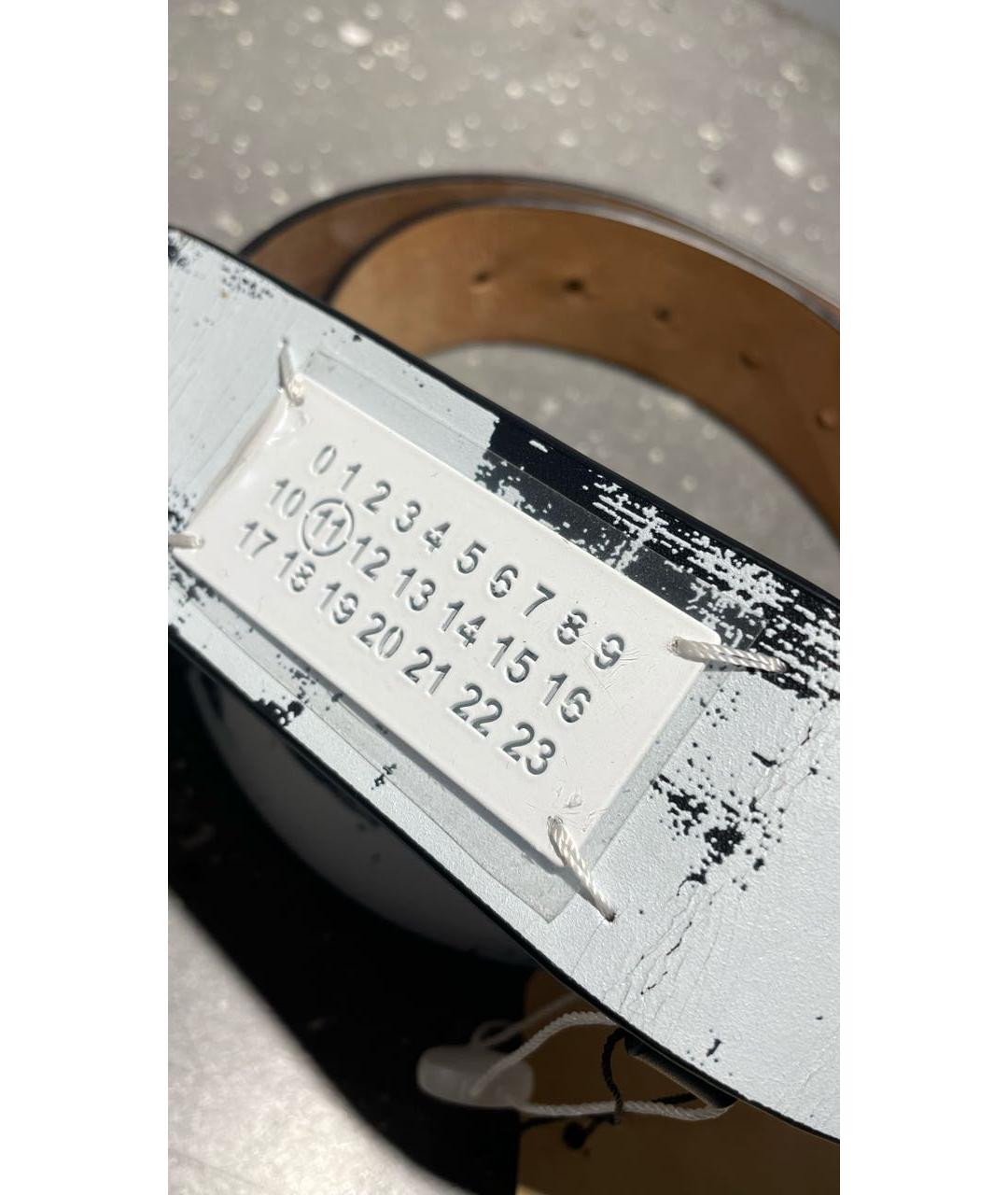 MAISON MARGIELA Белый кожаный ремень, фото 6