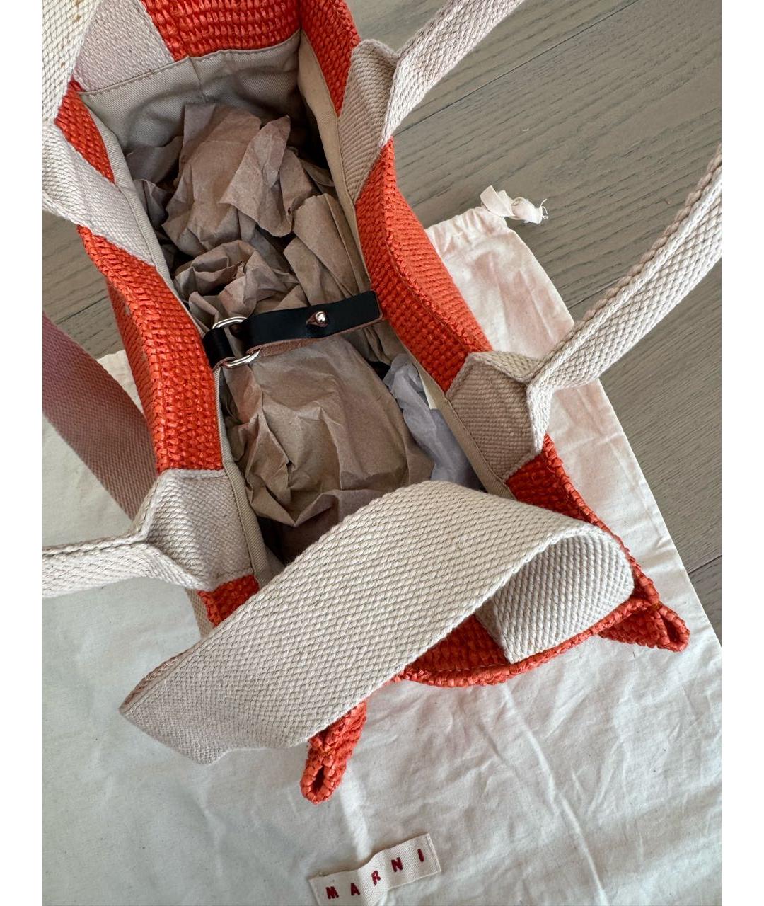 MARNI Оранжевая сумка тоут, фото 2