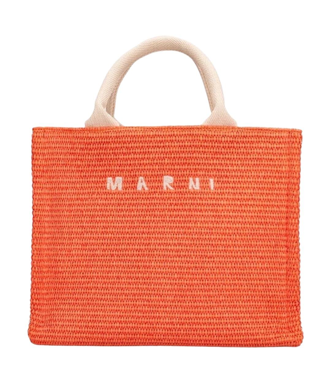 MARNI Оранжевая сумка тоут, фото 1
