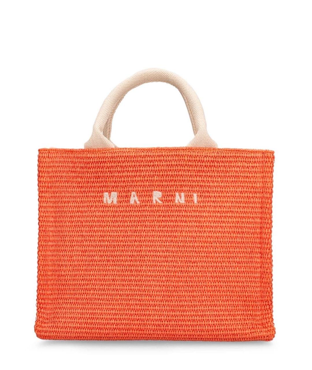 MARNI Оранжевая сумка тоут, фото 9