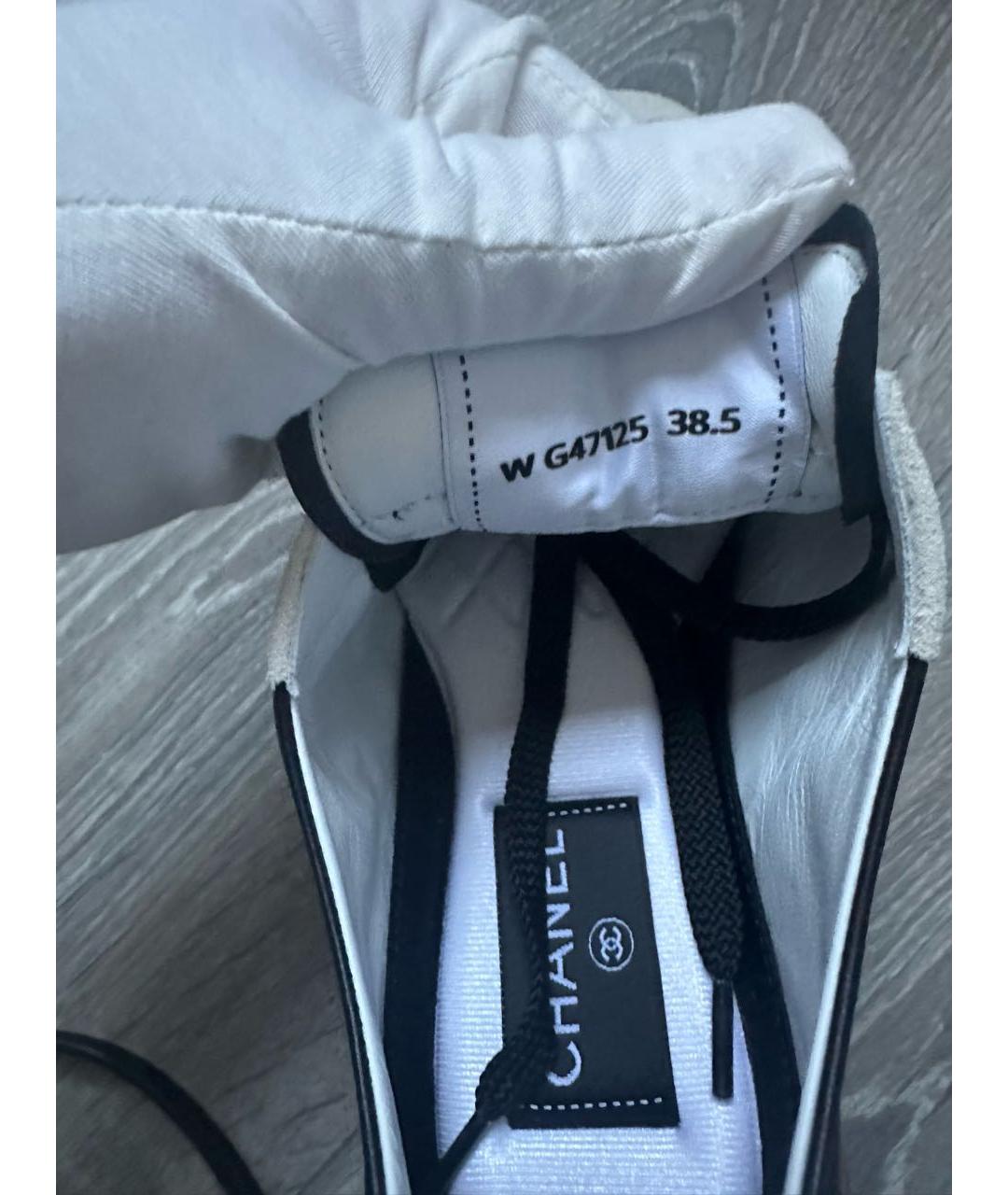 CHANEL Черные кожаные кеды, фото 3