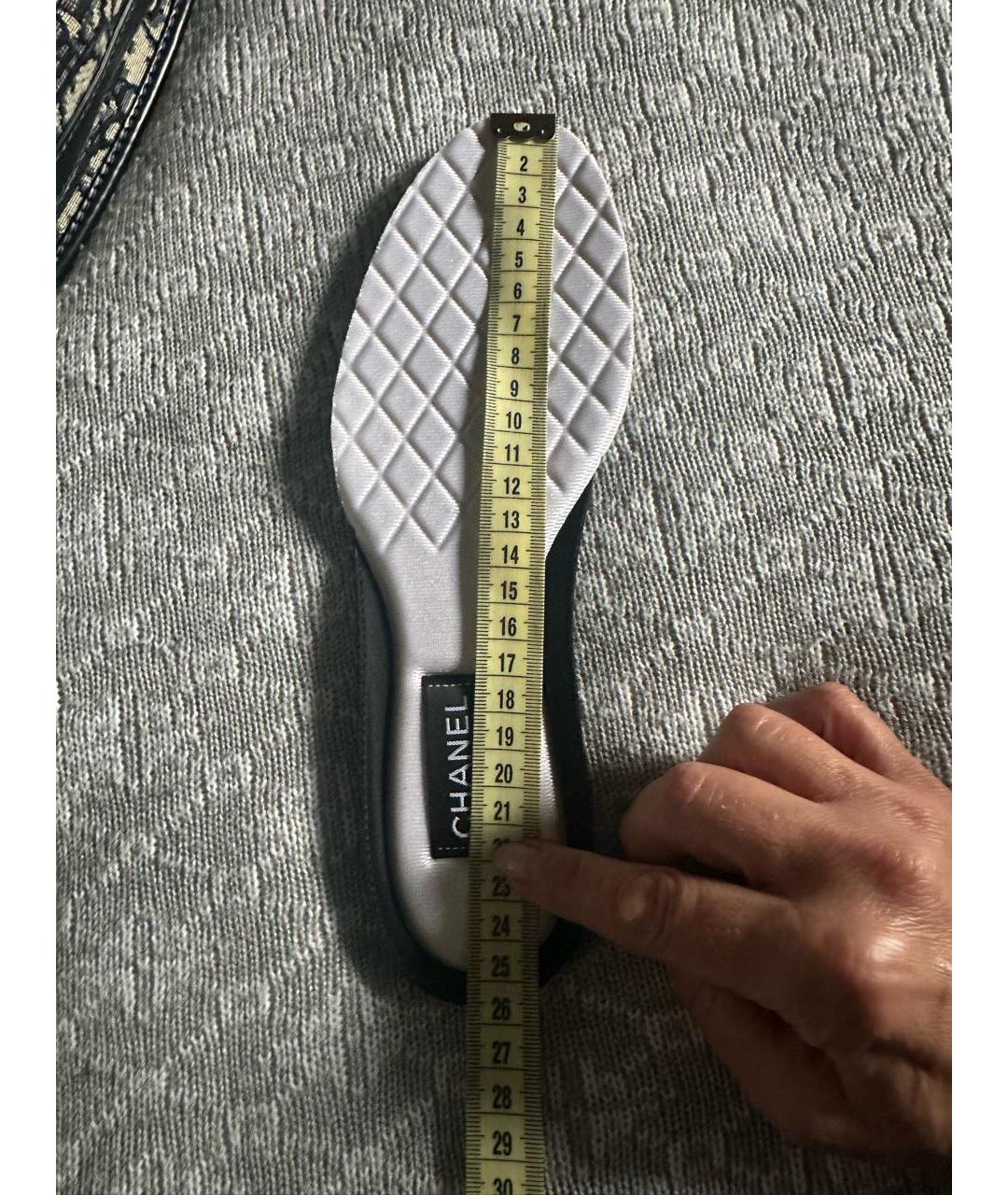 CHANEL Черные кожаные кеды, фото 4