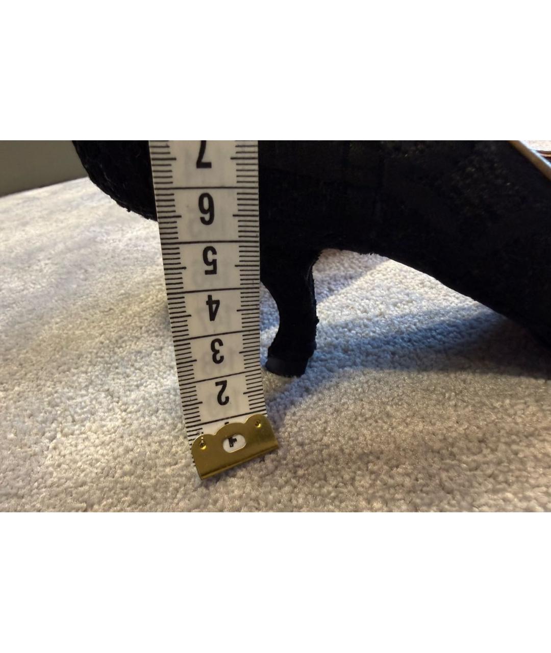 DOLCE&GABBANA Черные бархатные туфли, фото 7