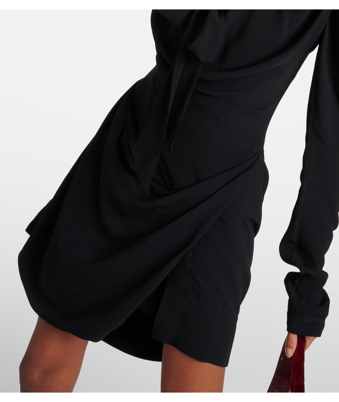 VIVIENNE WESTWOOD Черное вискозное коктейльное платье, фото 5