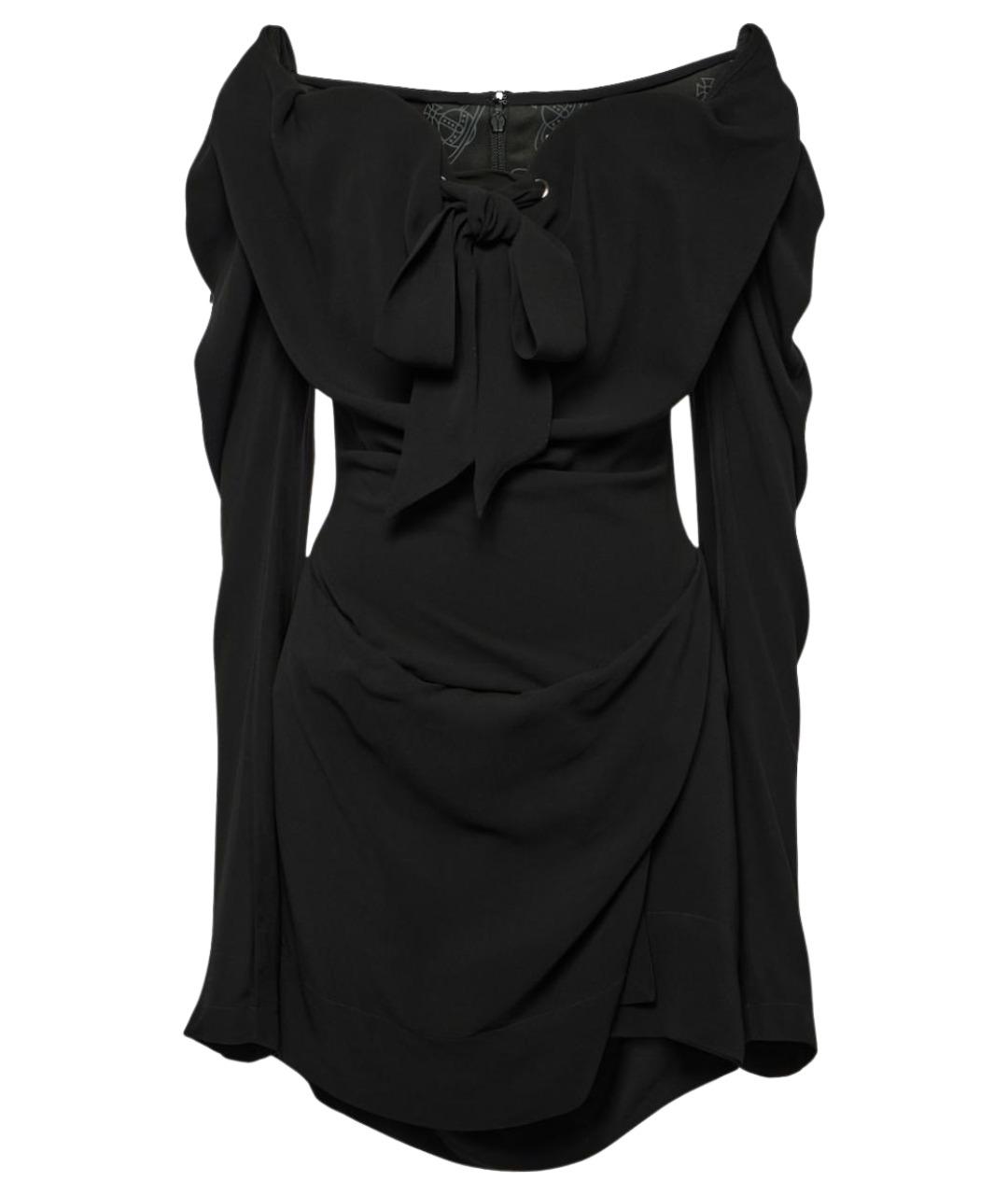 VIVIENNE WESTWOOD Черное вискозное коктейльное платье, фото 1