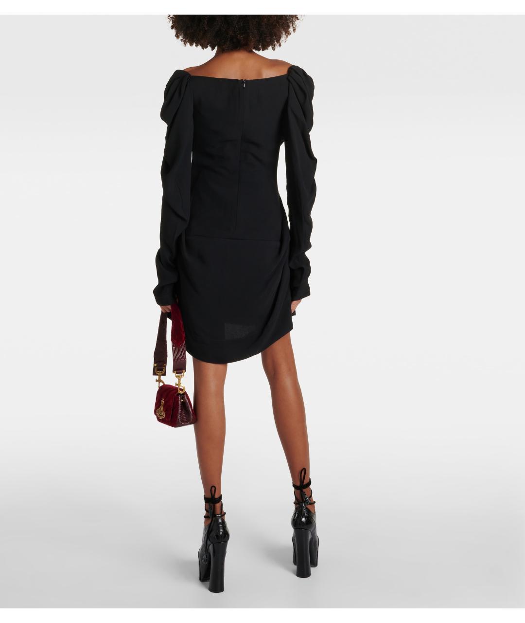 VIVIENNE WESTWOOD Черное вискозное коктейльное платье, фото 3