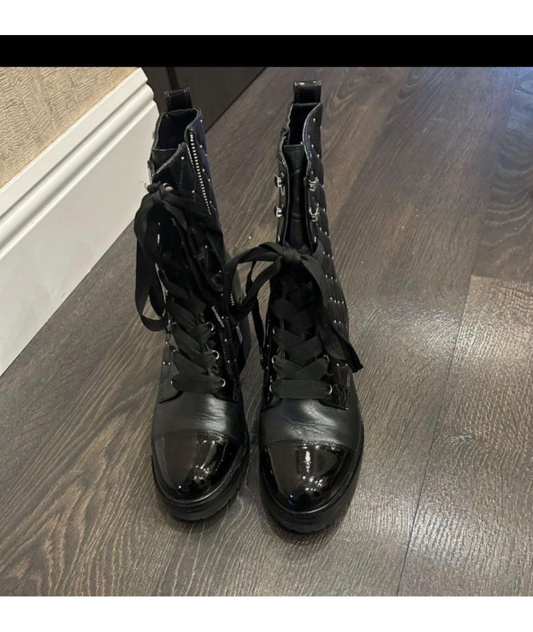 MICHAEL KORS Черные кожаные ботинки, фото 3