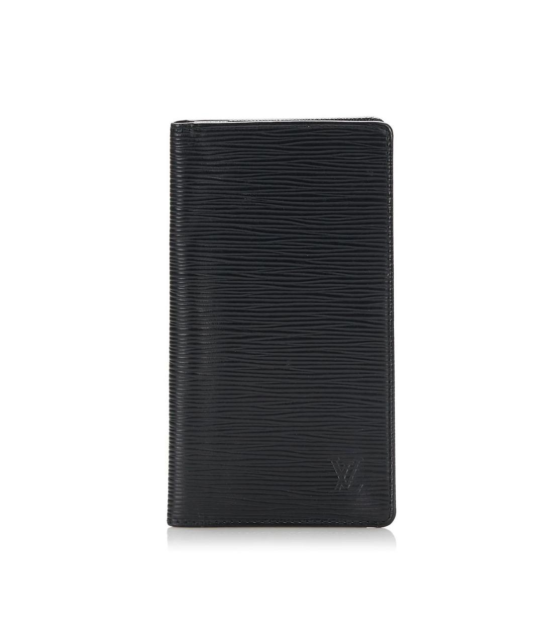 LOUIS VUITTON Черный кожаный кошелек, фото 1