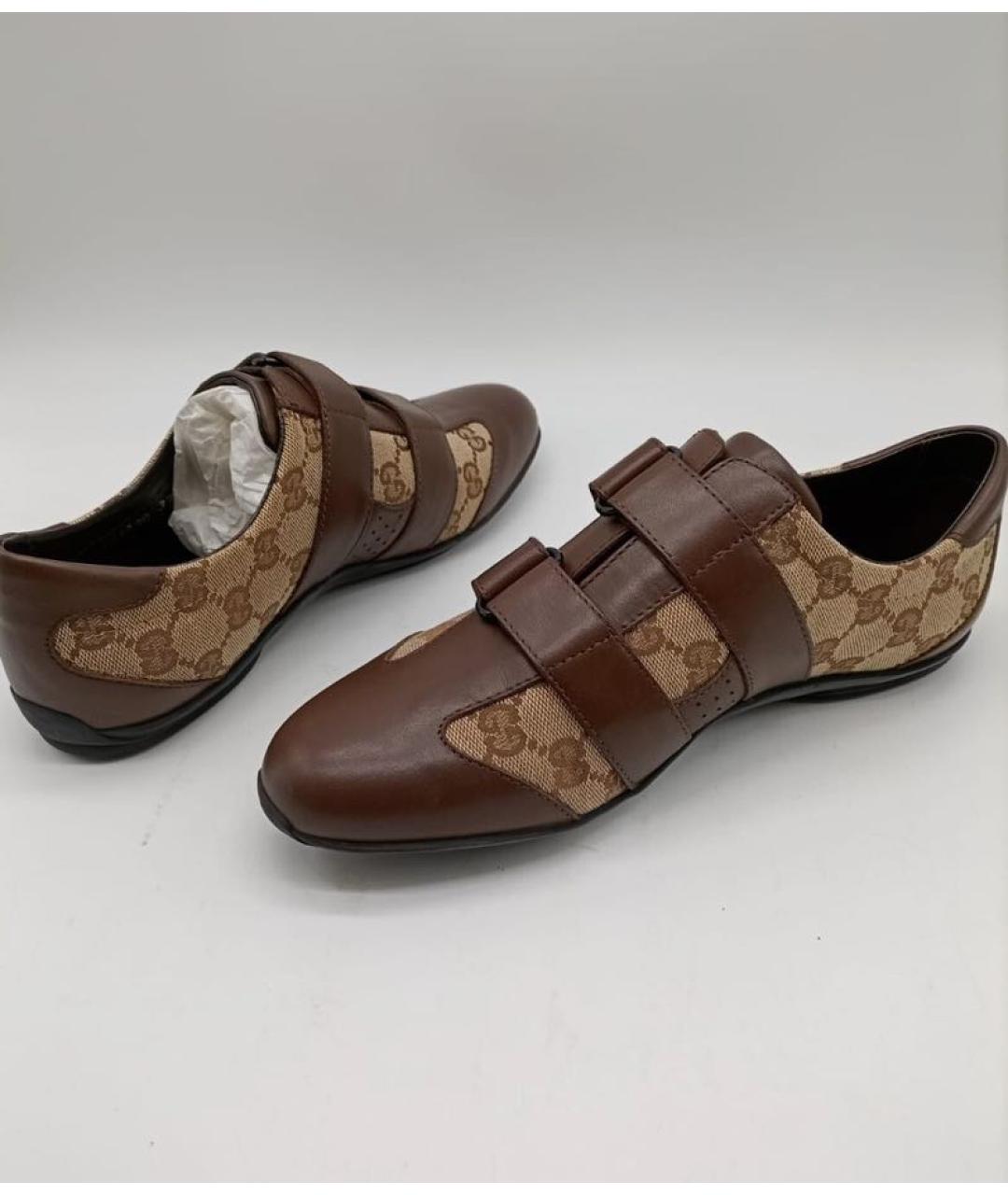 GUCCI Бежевые текстильные кеды, фото 2