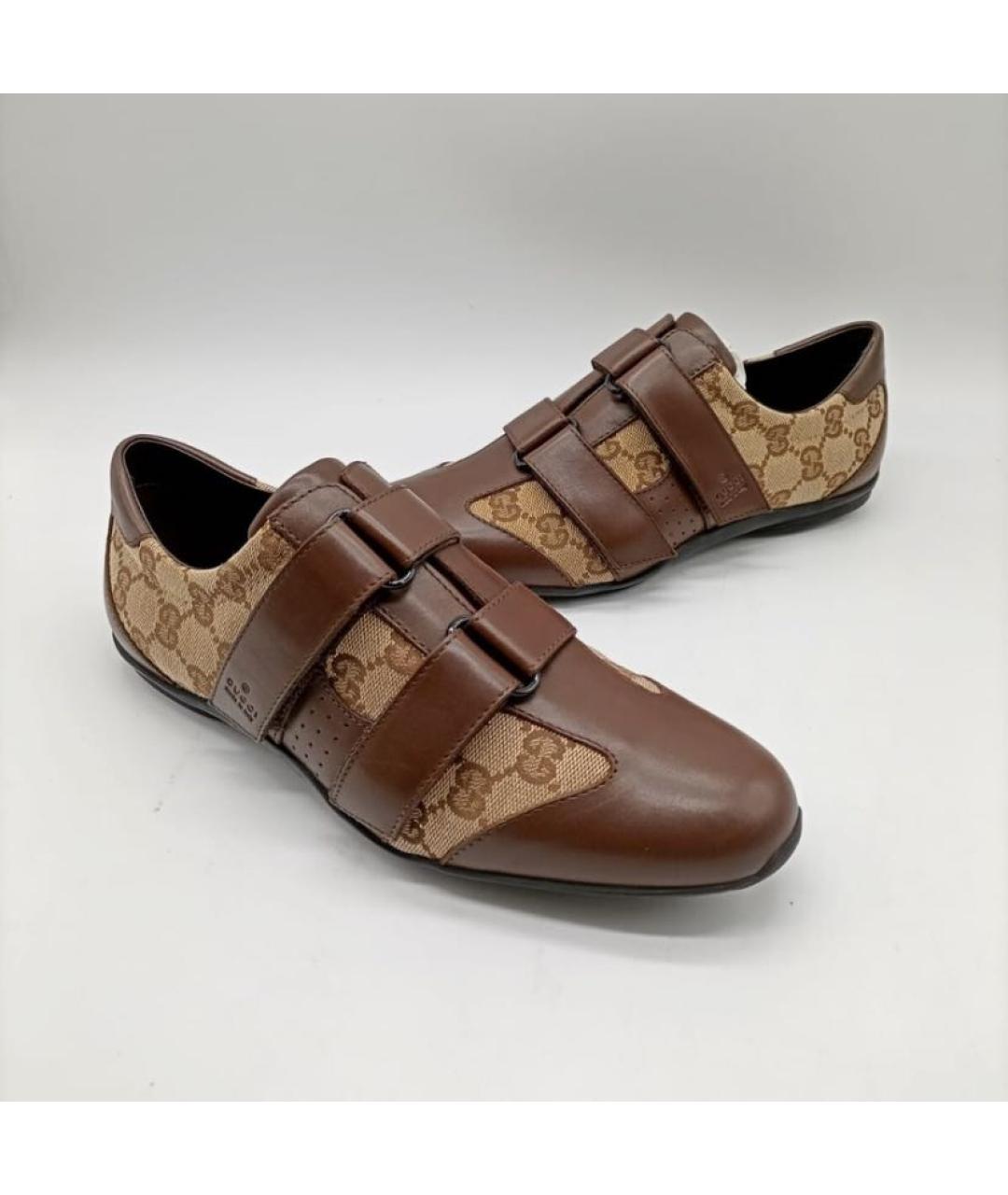 GUCCI Бежевые текстильные кеды, фото 9