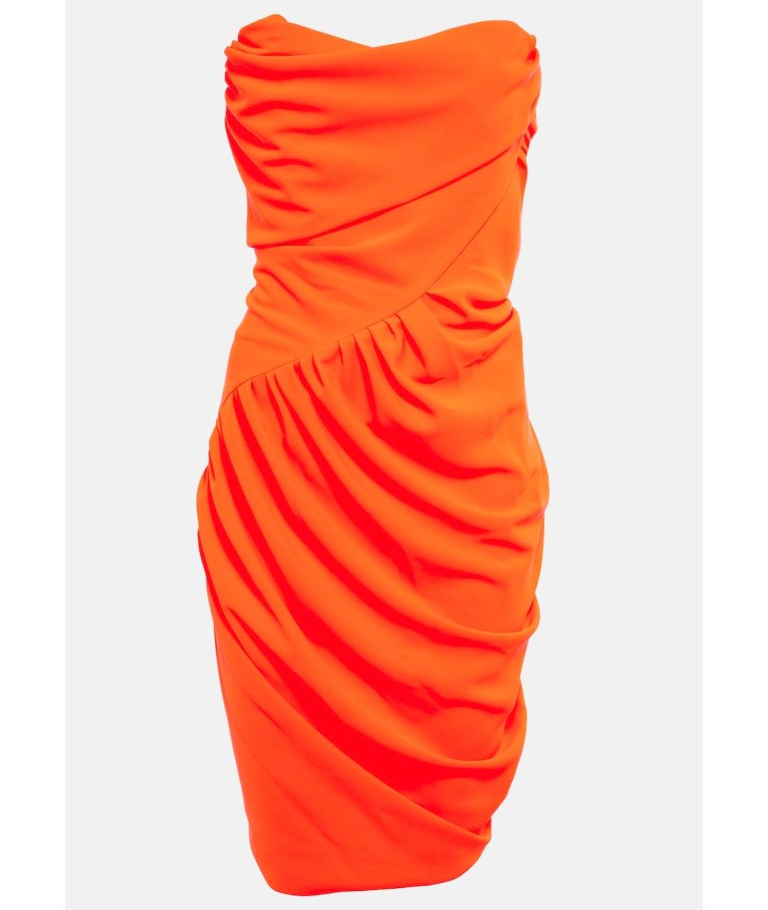 VIVIENNE WESTWOOD Оранжевое полиэстеровое коктейльное платье, фото 6