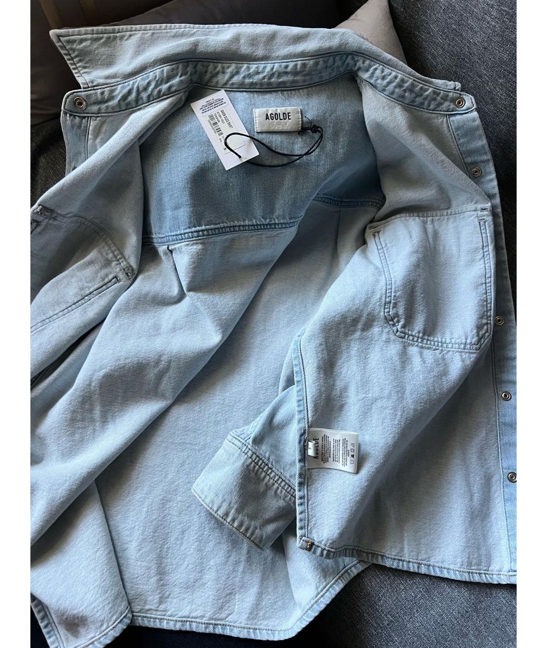 AGOLDE Голубая деним рубашка, фото 3
