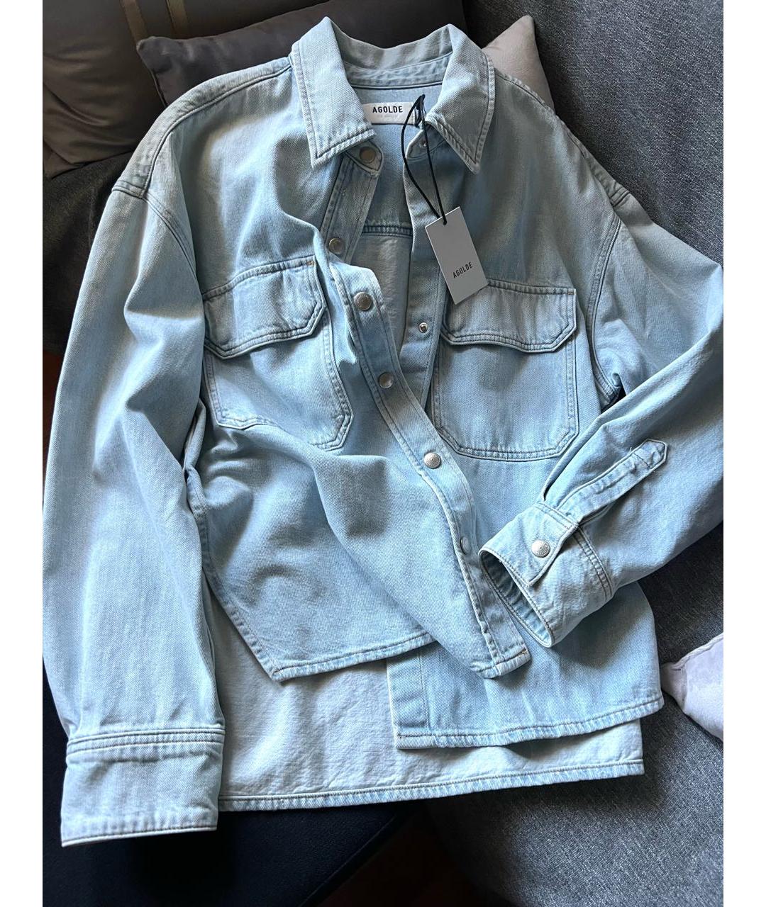 AGOLDE Голубая деним рубашка, фото 6