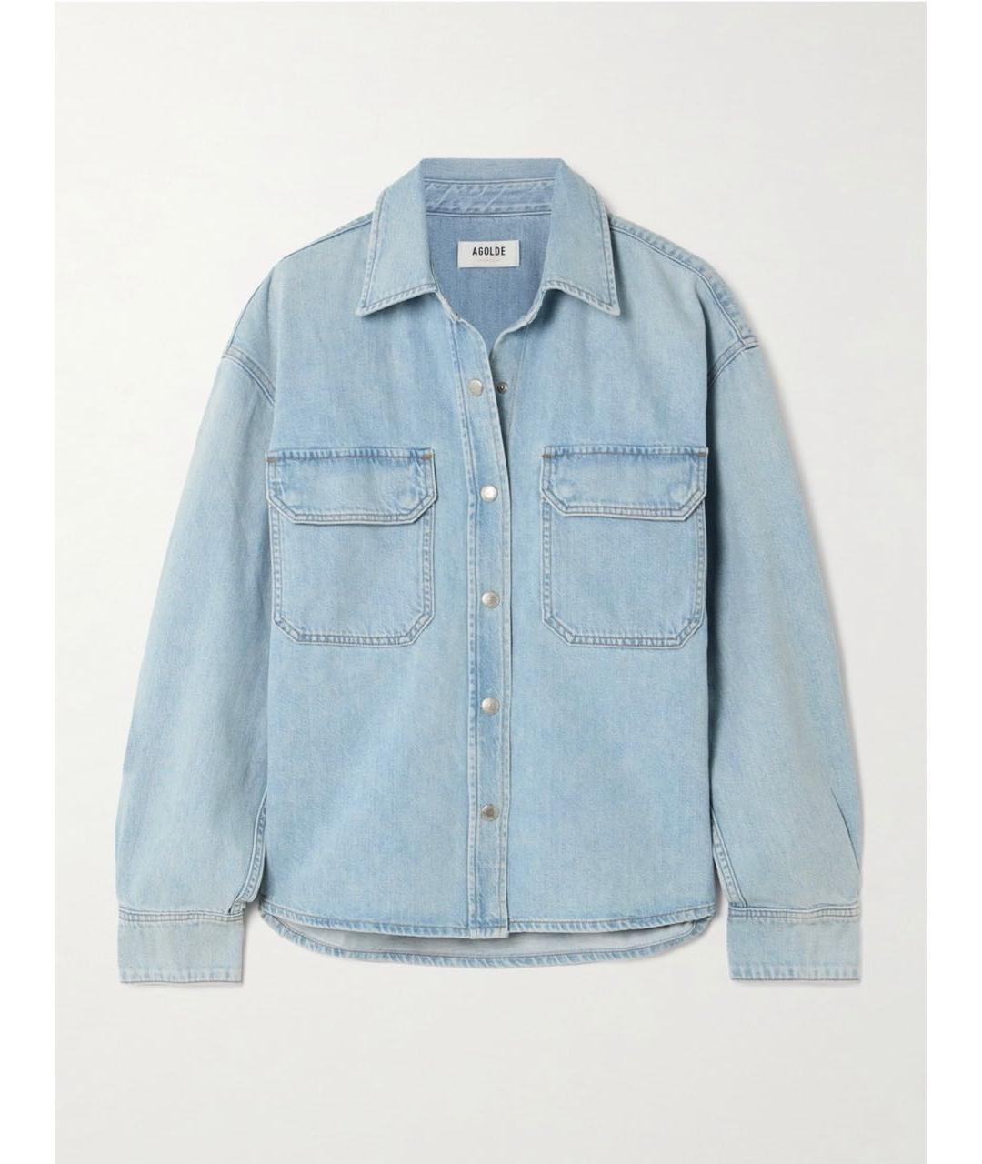 AGOLDE Голубая деним рубашка, фото 9