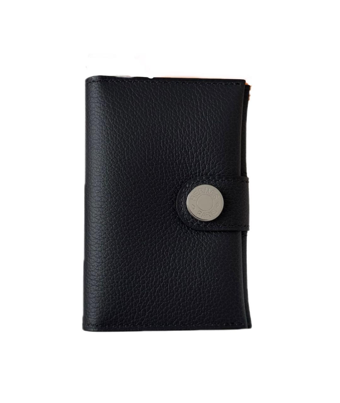 HERMES Черный кожаный кардхолдер, фото 4