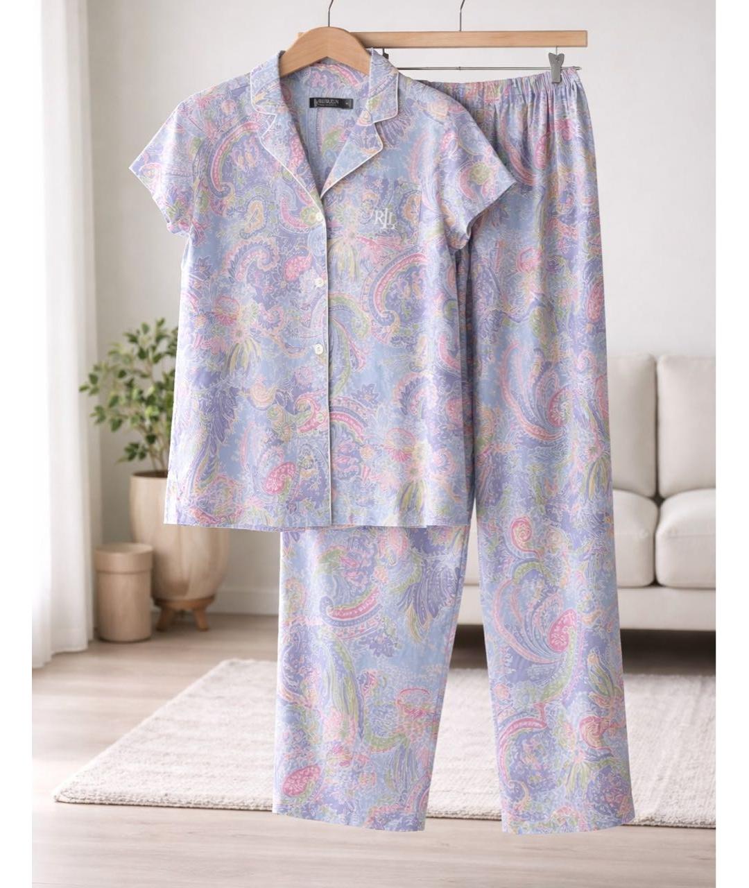 RALPH LAUREN Мульти хлопковая пижама, фото 8