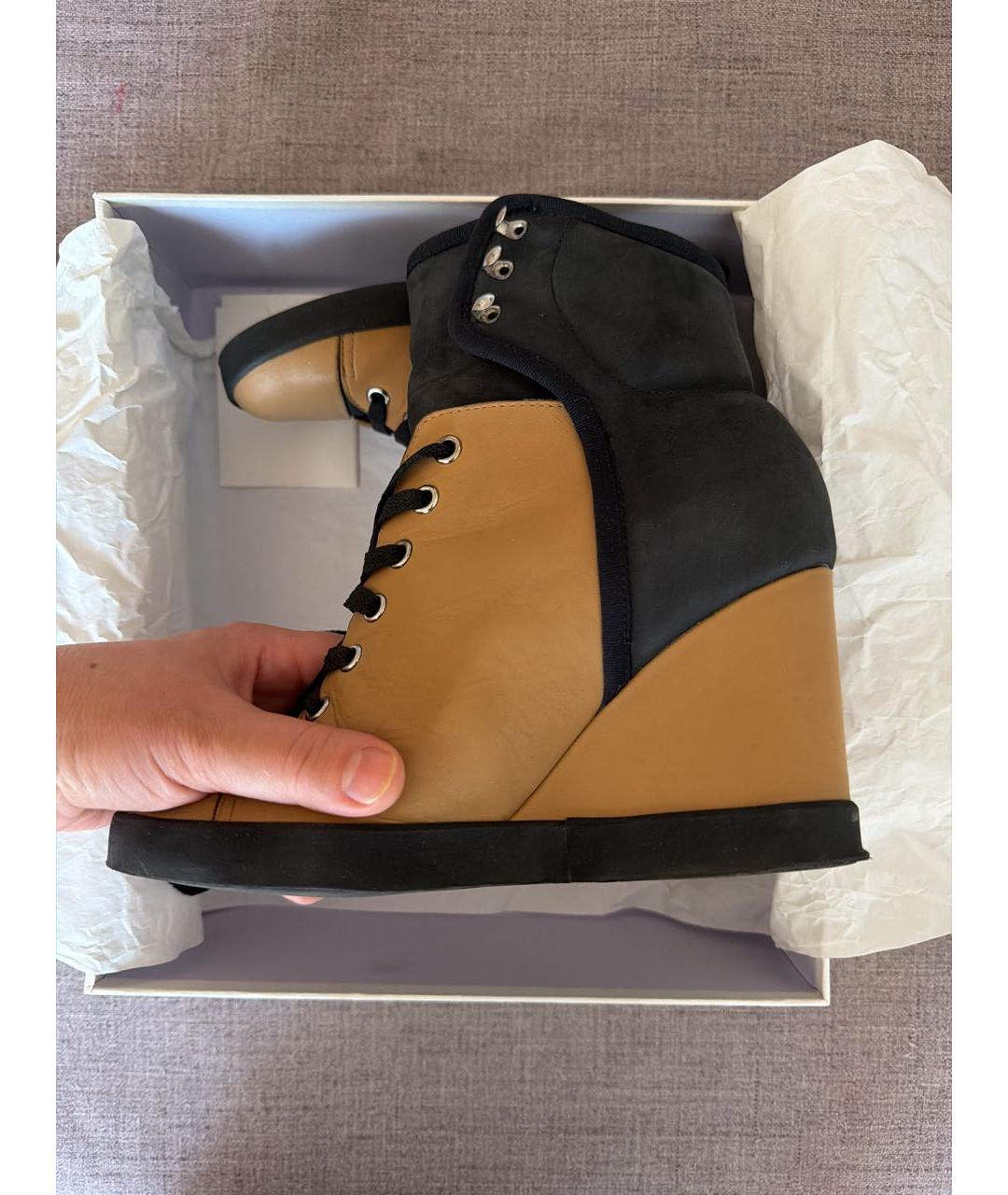 SEE BY CHLOE Черные кожаные кроссовки, фото 8