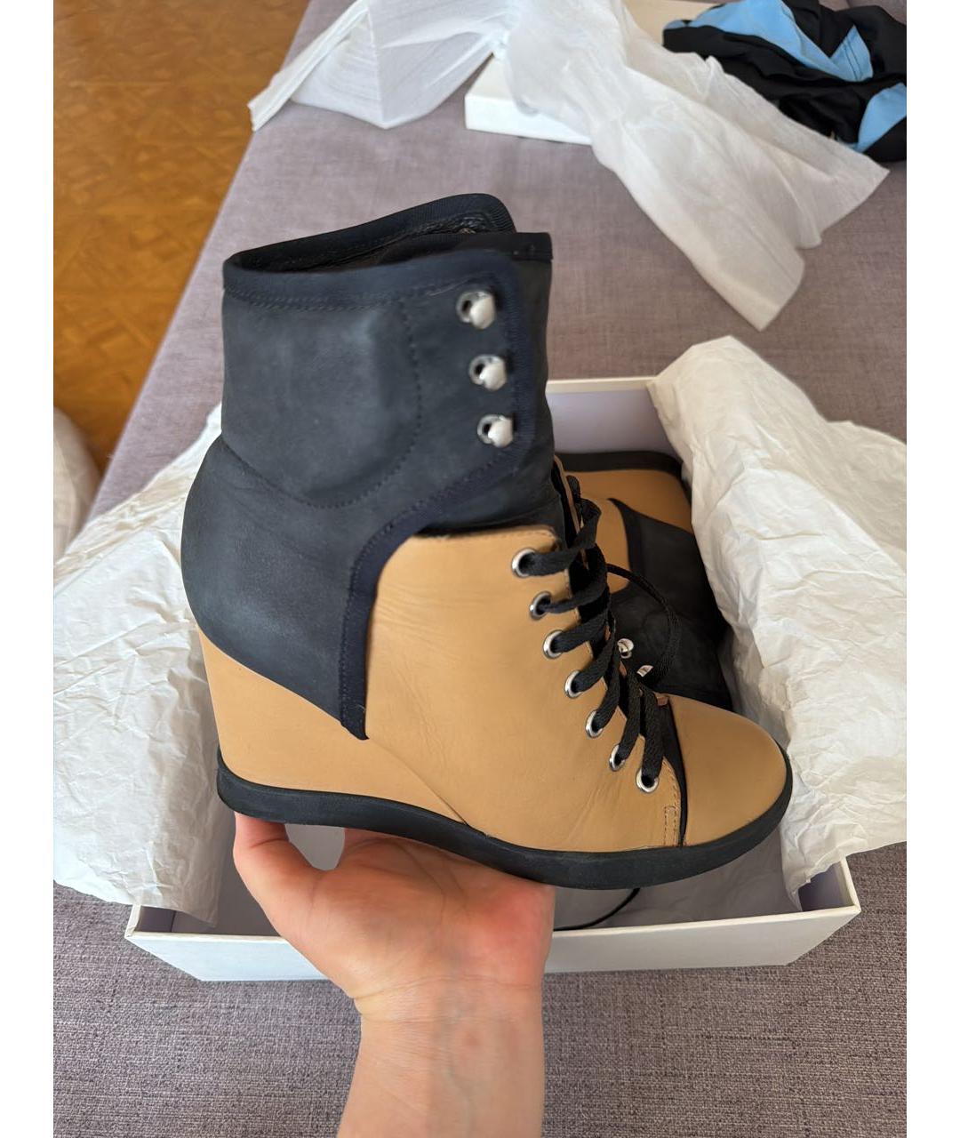 SEE BY CHLOE Черные кожаные кроссовки, фото 6